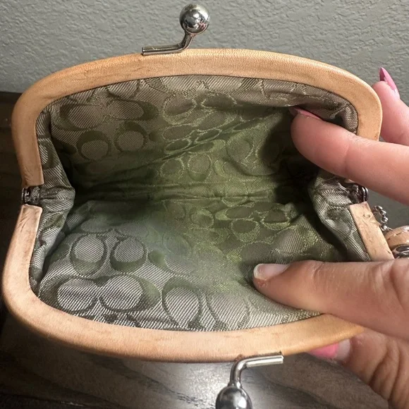 Coach Multicolor Legacy Suede Kisslock Coin Purse - Picture 3 of 4